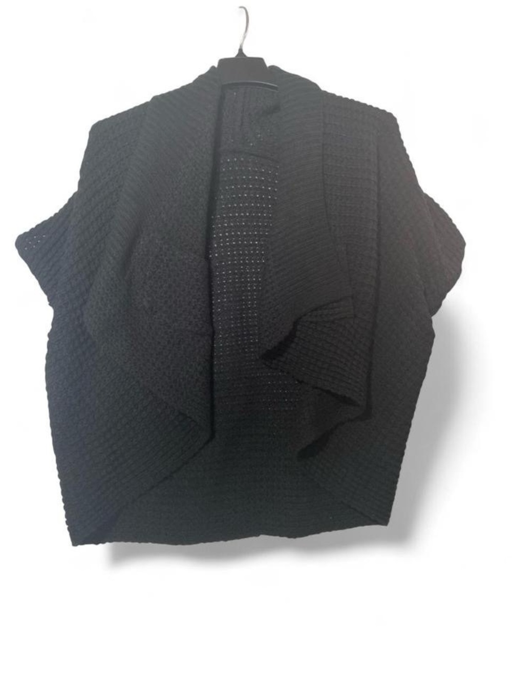 Avenue Black Knit Shawl Wrap